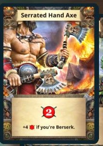 Serrated Hand Axe treasure card