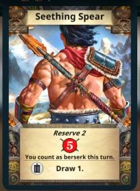 Seething Spear treasure card