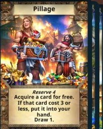 Pillage treasure card