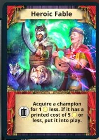 Heroic Fable ability card