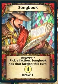 Songbook treasure card
