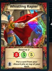 Whistling Rapier treasure card