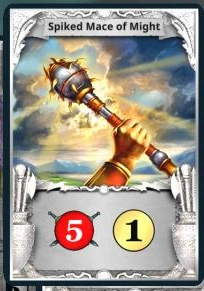 Spiked Mace of Might treasure card