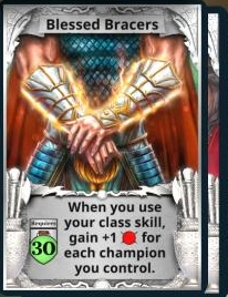 Blessed Bracers treasure card