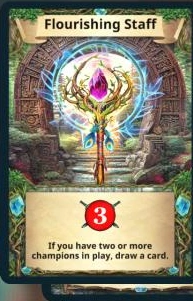 Flourishing Staff treasure card
