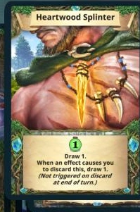Heartwood Splinter treasure card