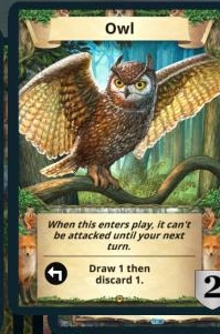 Owl treasure card