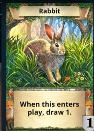 Rabbit treasure card