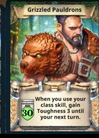 Grizzled Pauldrons treasure card