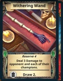 Withering Wand treasure card