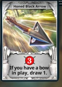 Honed Black Arrow treasure card