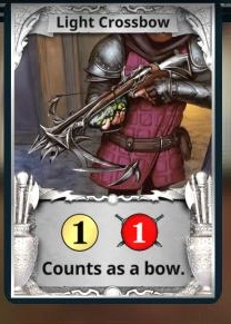 Light Crossbow treasure card