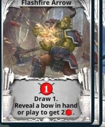 Flashfire Arrow treasure card
