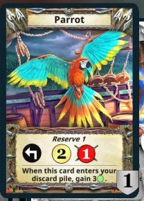 Parrot treasure card
