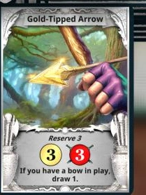 Gold-Tipped Arrow treasure card