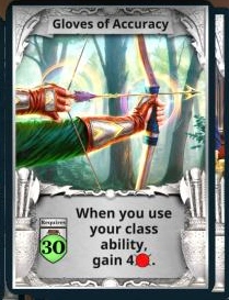 Gloves of Accuracy treasure card