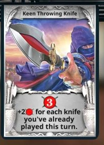 Keen Throwing Knife treasure card