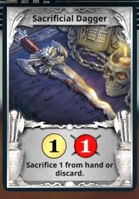 Sacrificial Dagger treasure card