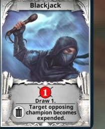 Blackjack treasure card