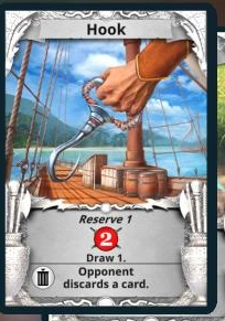 Hook treasure card