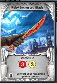 Ruby Encrusted Blade treasure card
