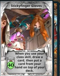 Stickyfinger Gloves treasure card