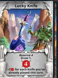 Lucky Knife treasure card