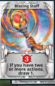 Blazing Staff treasure card