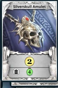 Silverskull Amulet treasure card